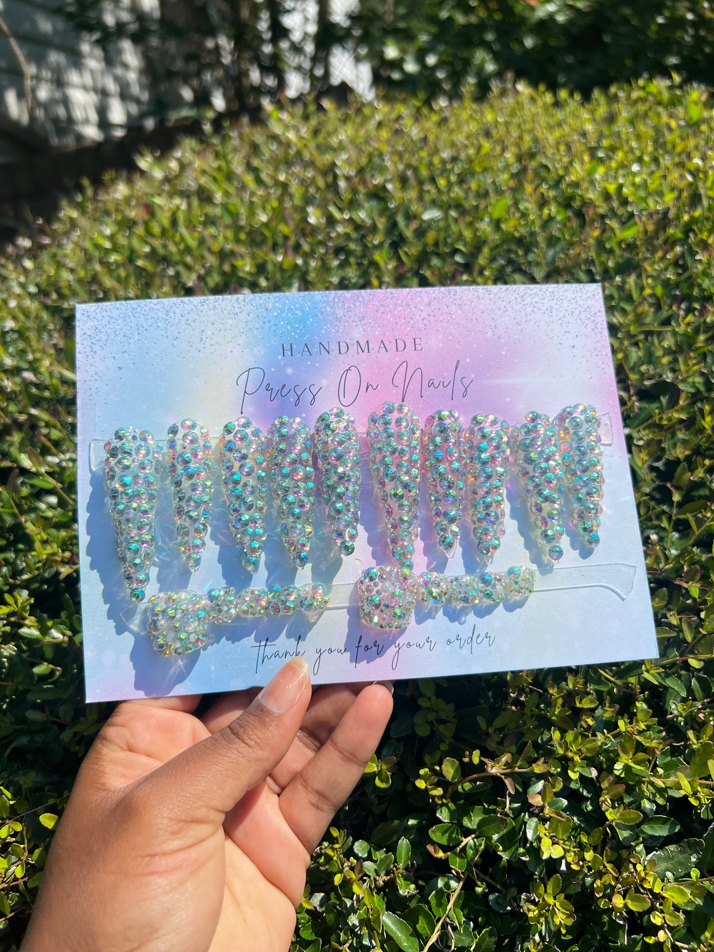 XLong Rhinestone Baddie Set