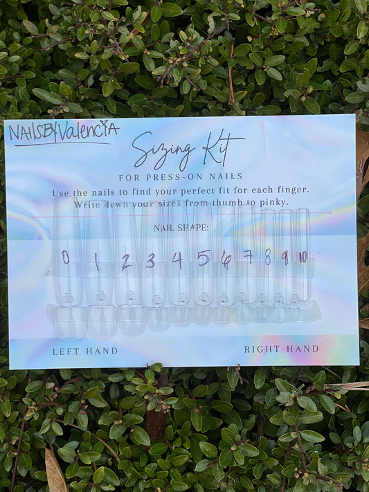 โPRESS ON NAIL SIZING KITโ