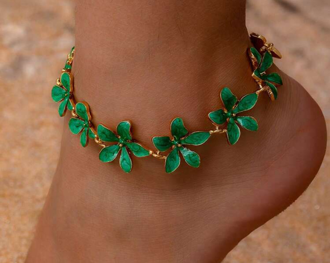 “FLOWER ANKLET”