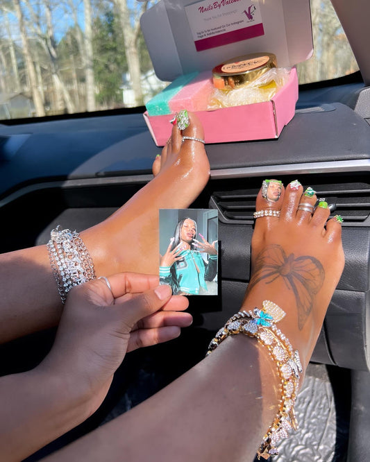“CUSTOM PRESS ON TOES WITH YOUR PICTURE”
