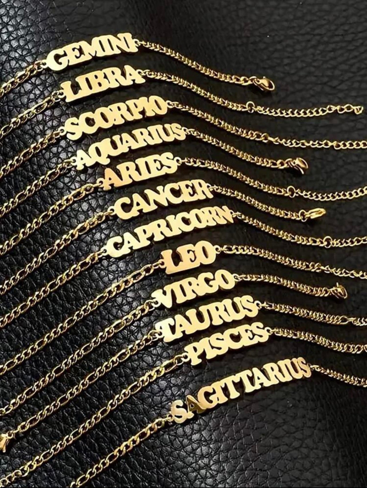 “ZODIAC SIGN ANKLETS”