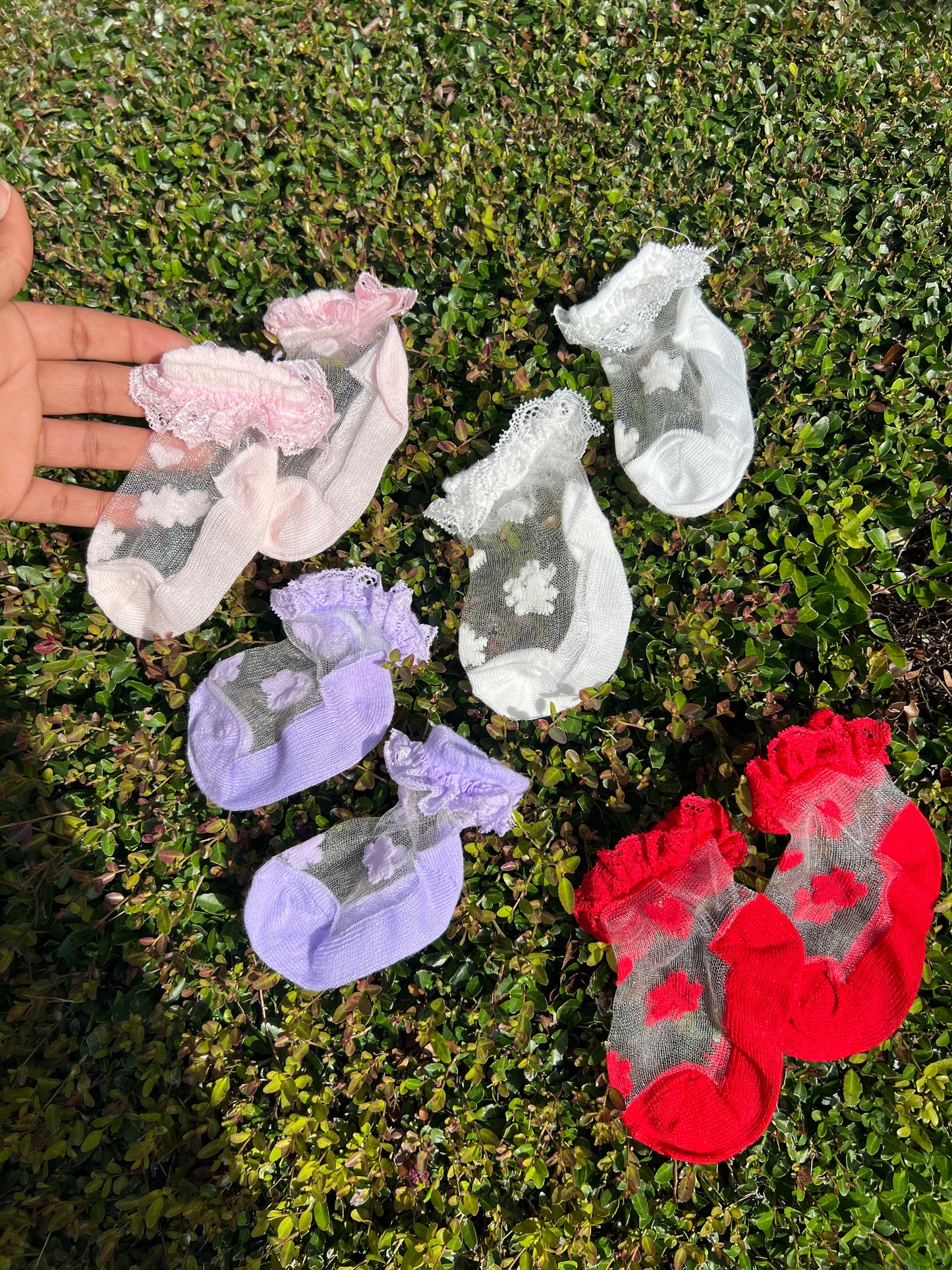 “5 Pack Of Baby Flower Socks”