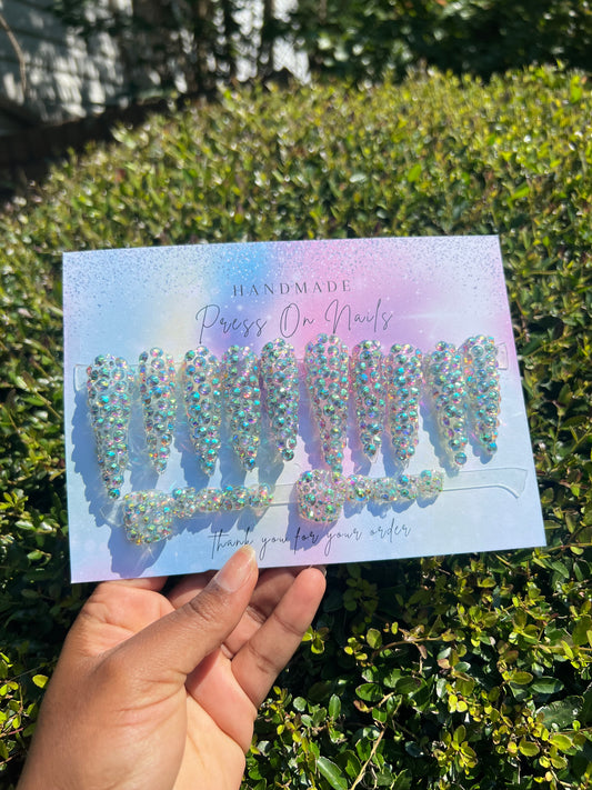 XLong Rhinestone Baddie Set