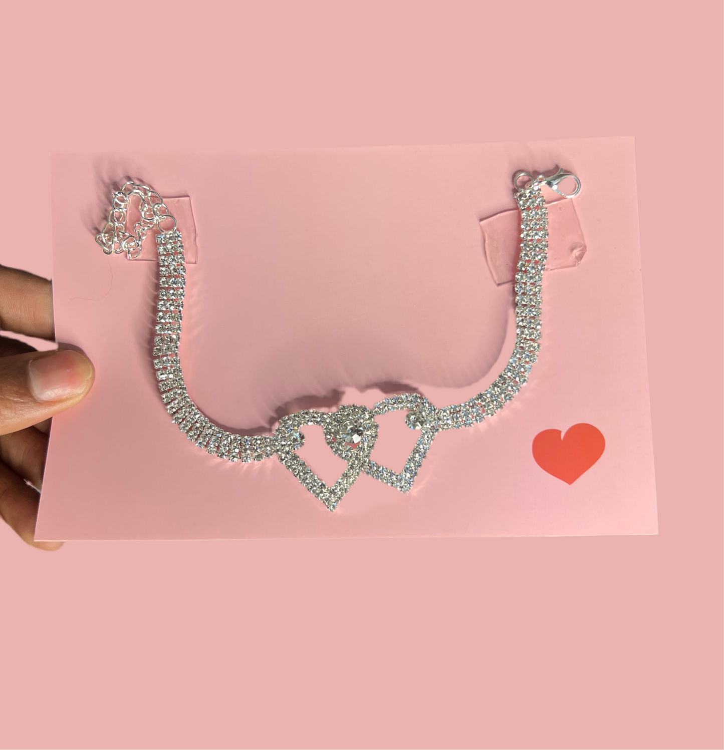 “Silver Heart Anklet”