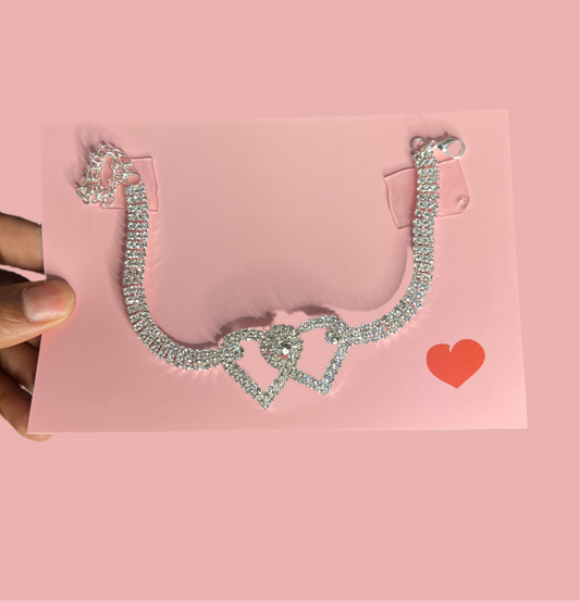 “Silver Heart Anklet”