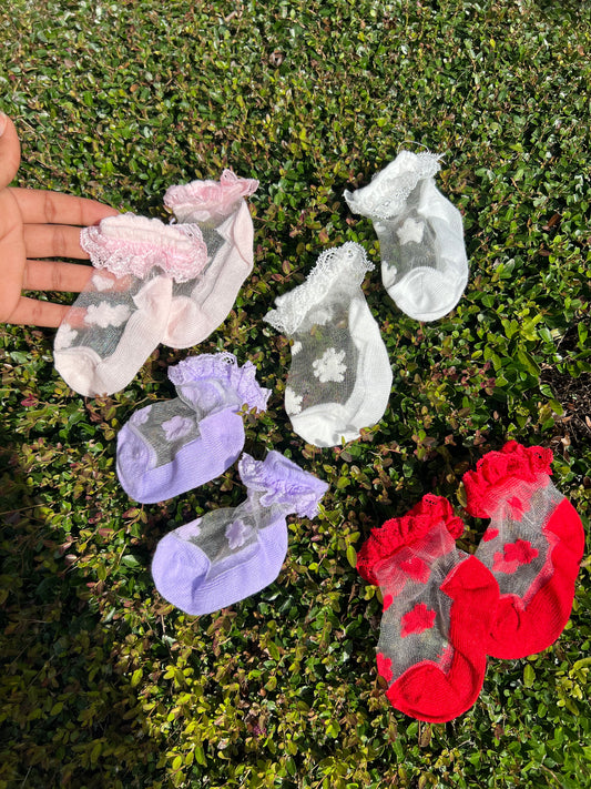 “5 Pack Of Baby Flower Socks”