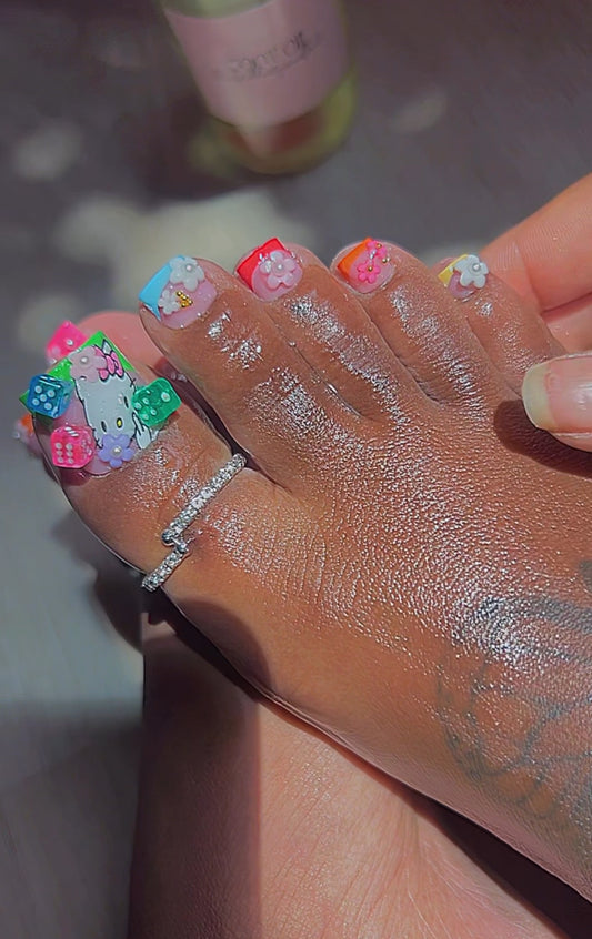 “Colorful Hello Kitty Toes”